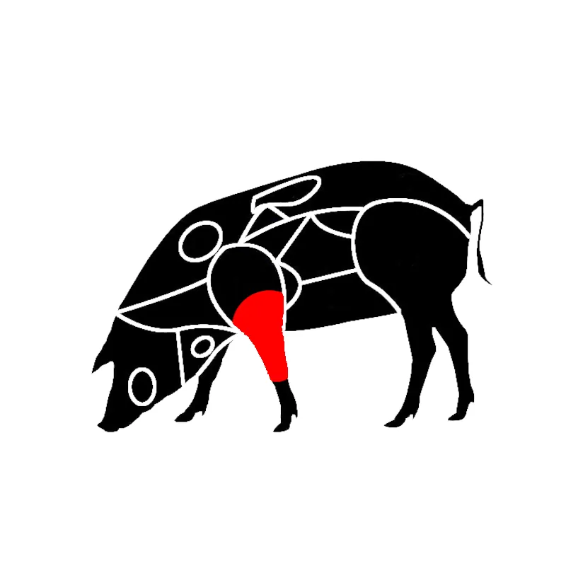 Despiece de codillo de cerdo al por mayor.
